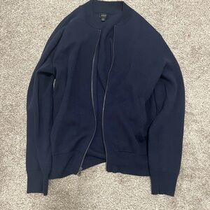 J. Crew Blue Zip Up Sweater
